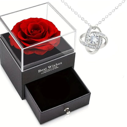Coffret rose + collier